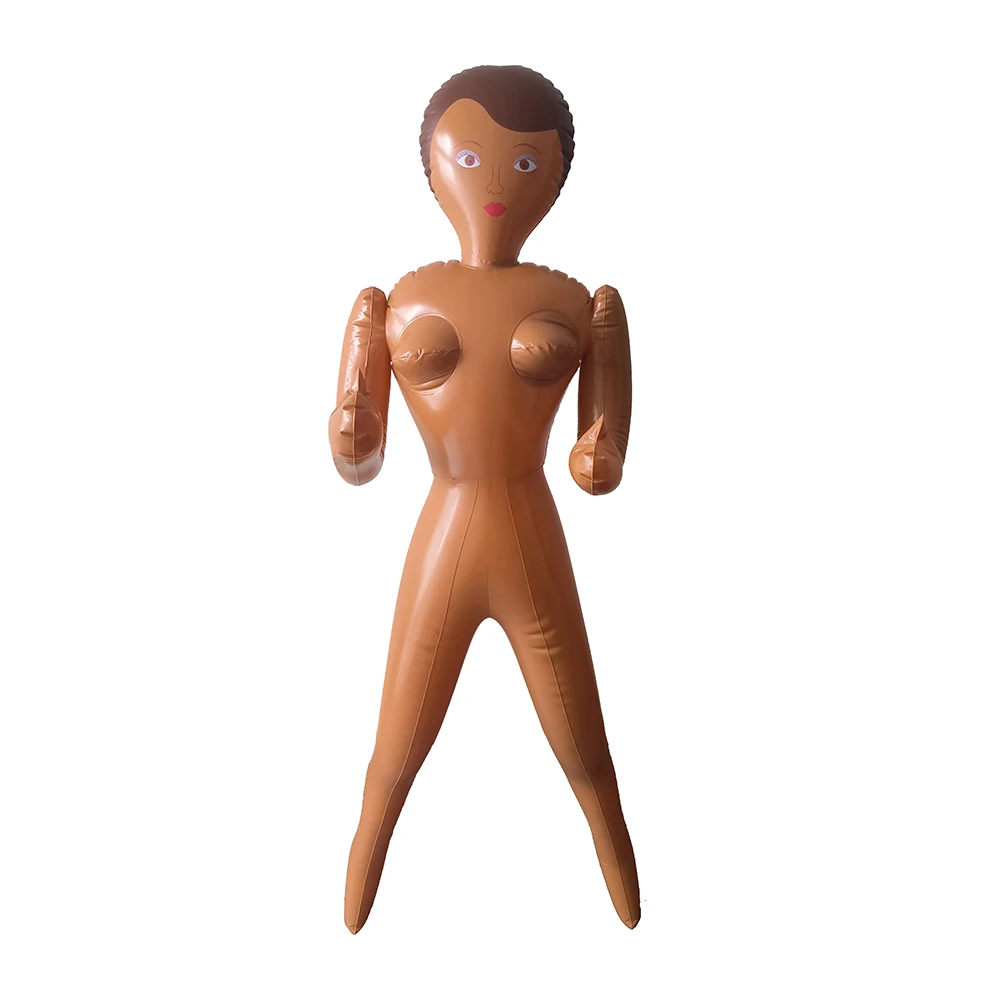 59" Inflatable Blow Up Doll Stag Night Bachelore Party Black Doll Office Prank Gags Only Doll No Clothes