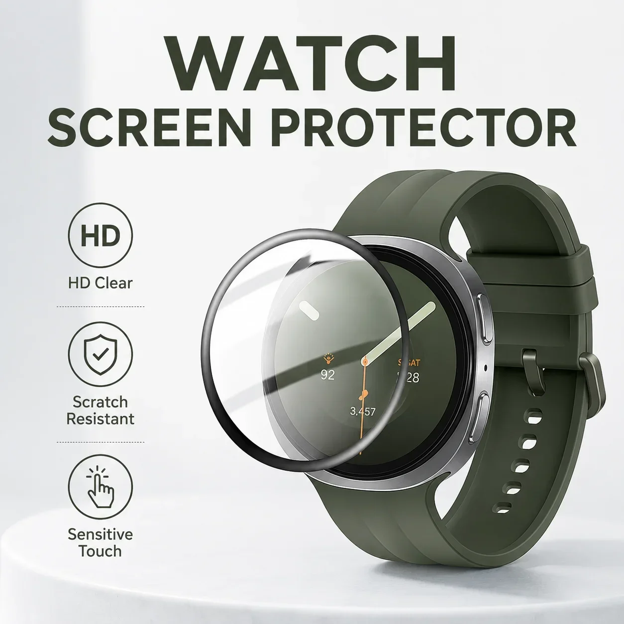 Premium Screen Protector Pack for Samsung Galaxy Watch - High-Quality Protective Films for Enhanced Durability