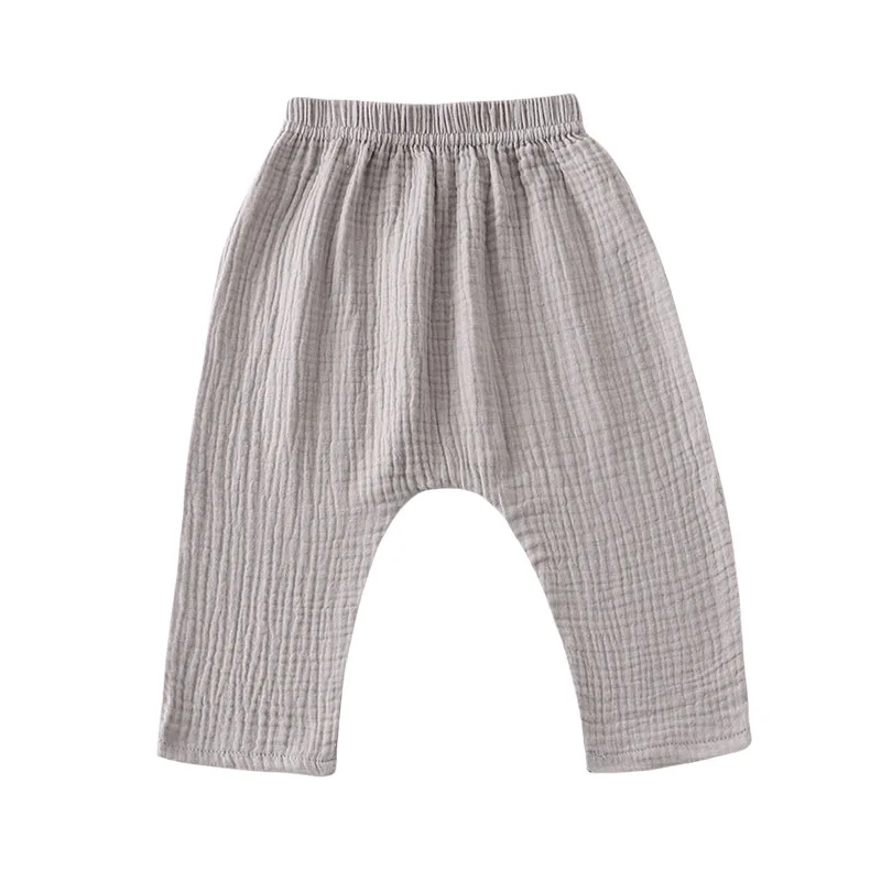 Jumping Meters 2-7T Ankle-Length Boys Girls Trousers Pants Cotton Children's Wear Solid Kids Pants For Summer