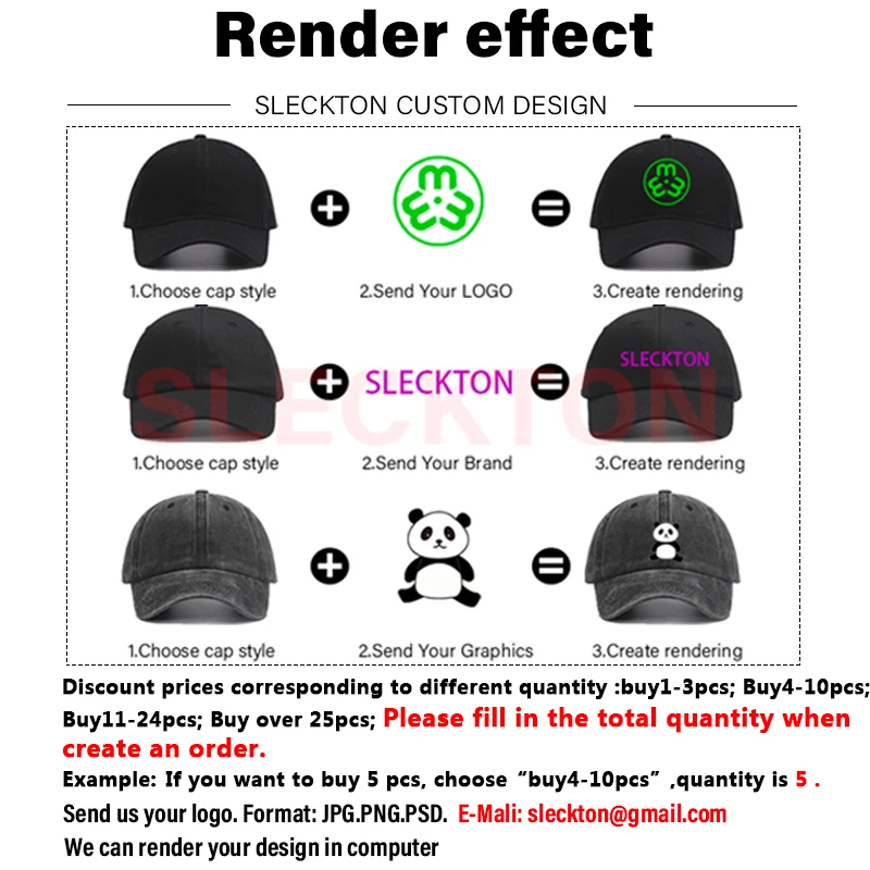 SLECKTON Custom Baseball Cap for Women and Men Fashion Design Brand LOGO Letter Embroidery Hats Mesh Hats Unisex Wholesale 4