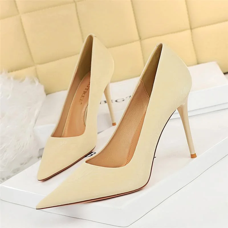 

Women High Heels 2022 Fashion Pointed Toe Stiletto Woman Heel Party Heels Women Wedding Ladies Dress Shoes Soft Zapatillas Mujer