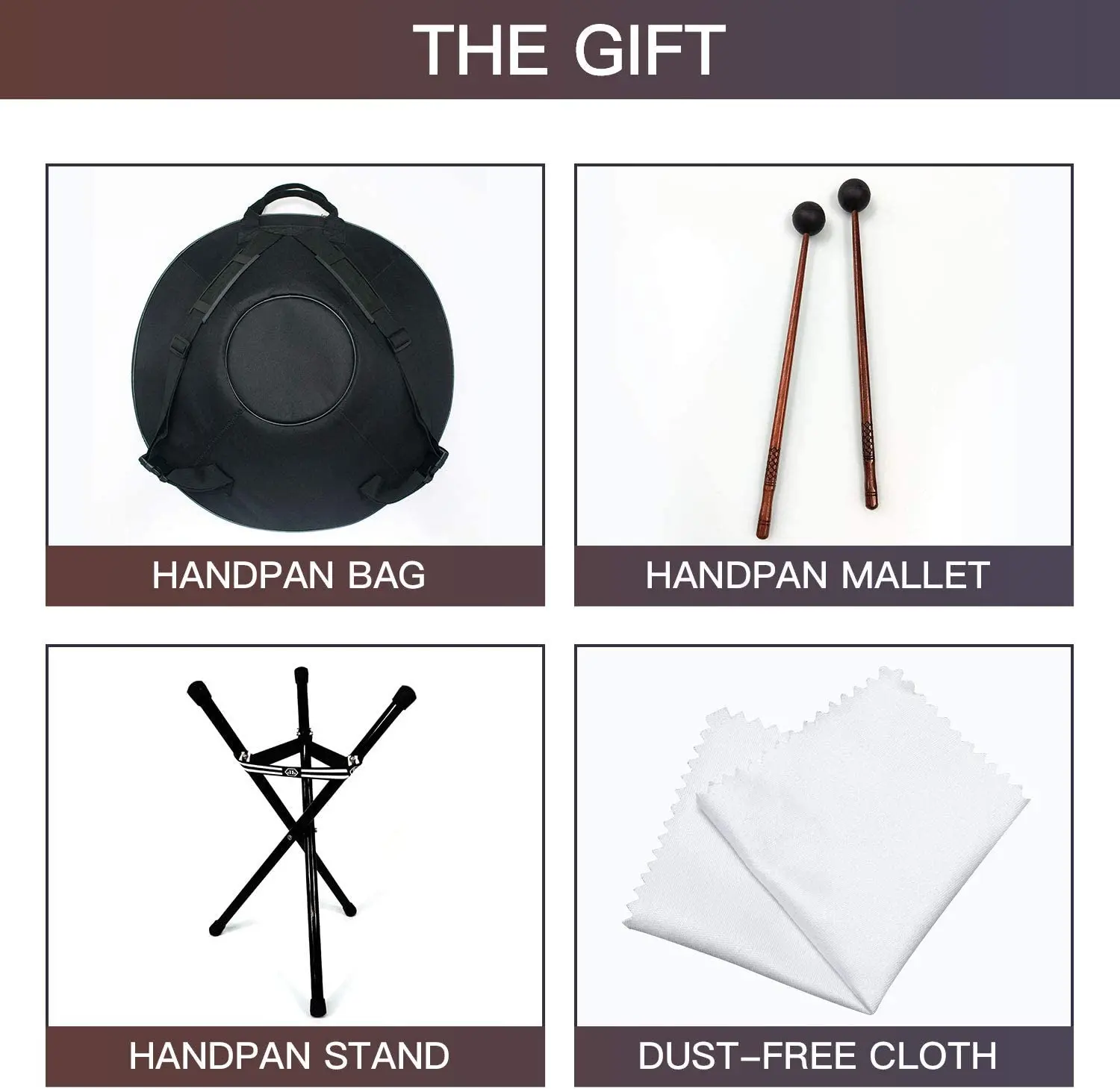 AS TEMAN HANDPAN ，handpan drum instrument in D Minor 10 Notes 22 inches Steel Hand Drum with Soft Hand Pan Bag