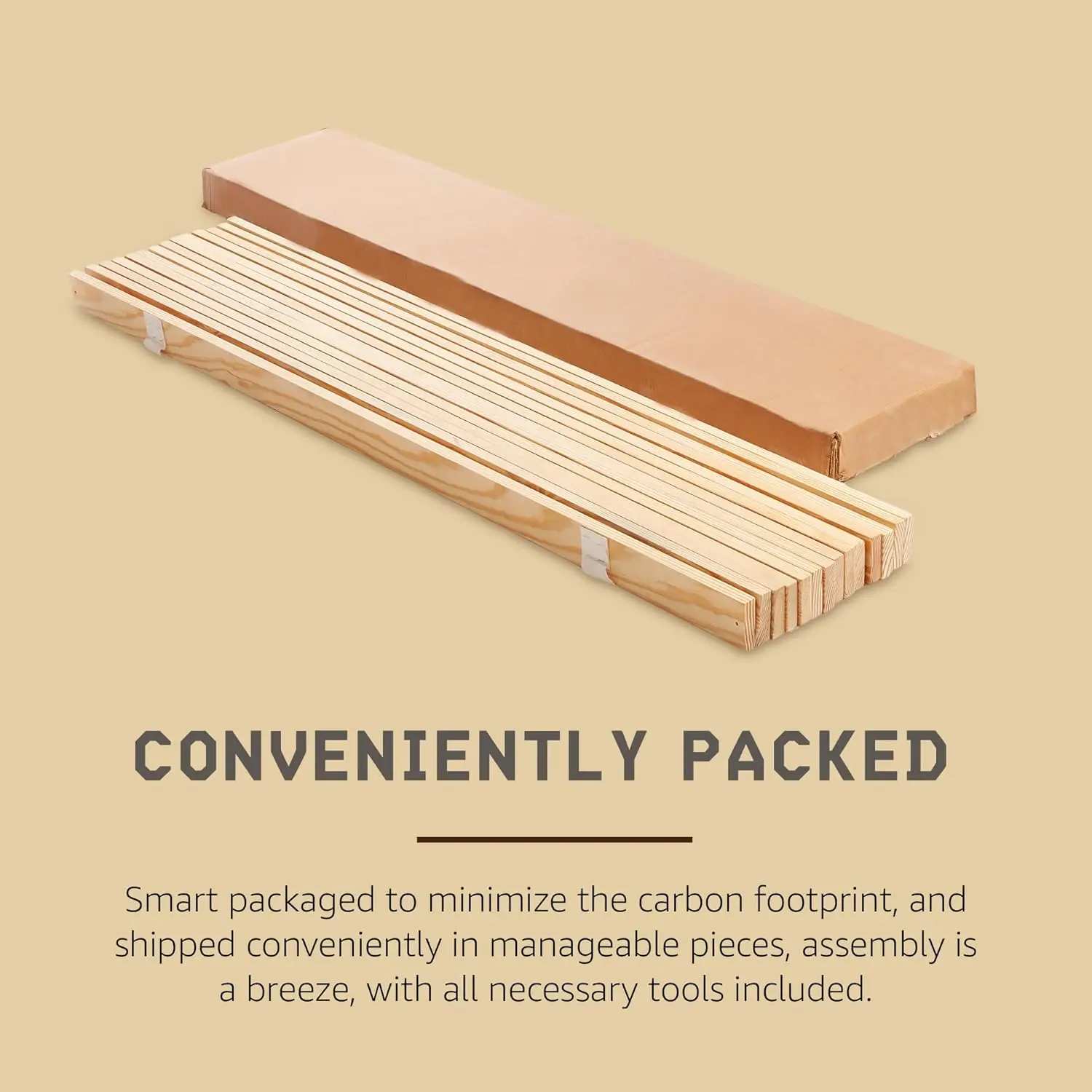 Bed Support Slats, Heavy-Duty Solid Pine Wood Bunkie Board, Xtreme, Queen Size -Wooden Mattress Frame and Platform-Easy Assembly