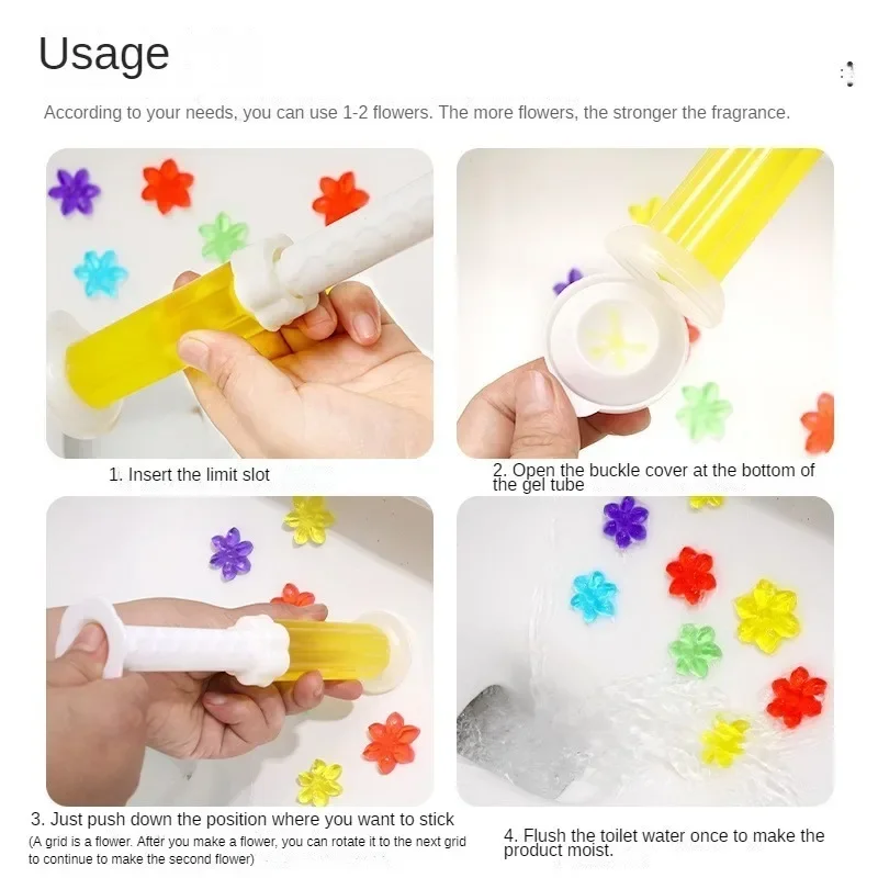 Toilet cleaner gel Toilet Cleaner Gel Syringe Aromatic Remove Smelly Emit Flower and Fruits Fragrance Orange Rose Air Freshener Toilet Tools