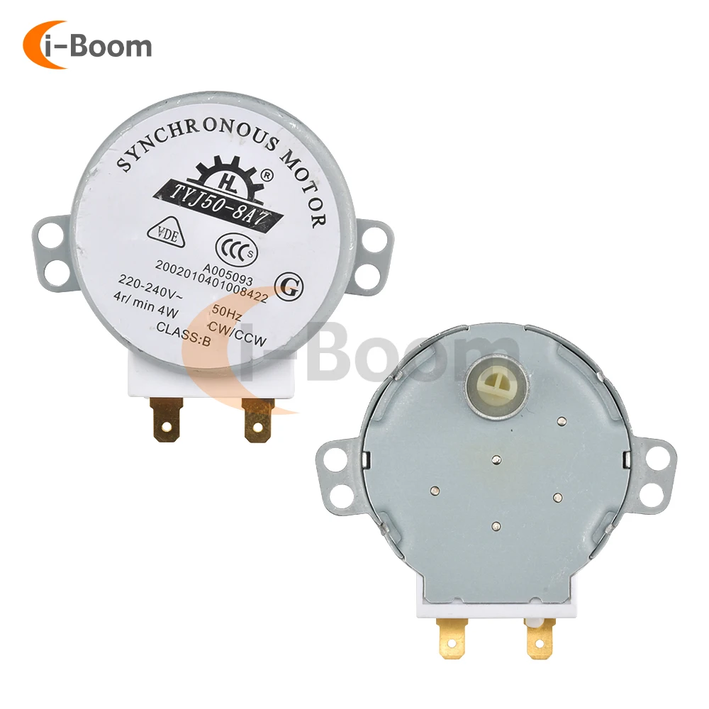 TYJ50-8A7 AC 220V бесщеточный мотор, безнаправленный синхронный мотор, стеклянный лоток CW/CCW, мотор для микроволновой печи