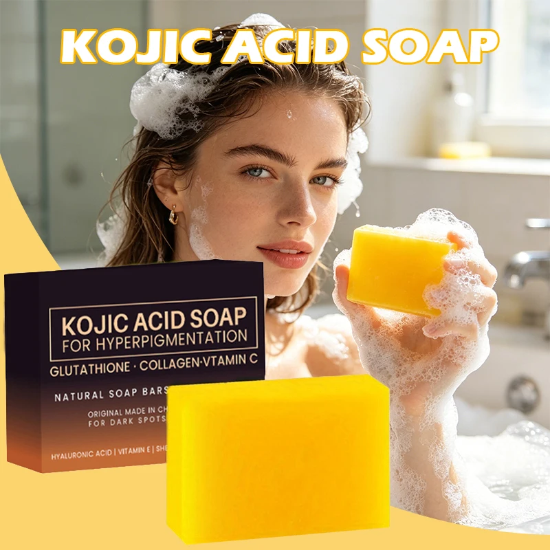 3.53oz Kojic Acid Soap Handmade Soap, Rich in Collagen and Vitamin C, Suitable for Washing Face and Daily Hand Washing