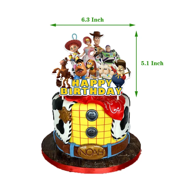 Toile de fond de joyeux anniversaire pour Toy Story, fête à thème vidéo,  décoration de table de gâteau d'anniversaire pour enfants, bannière d' anniversaire pour bébé - AliExpress