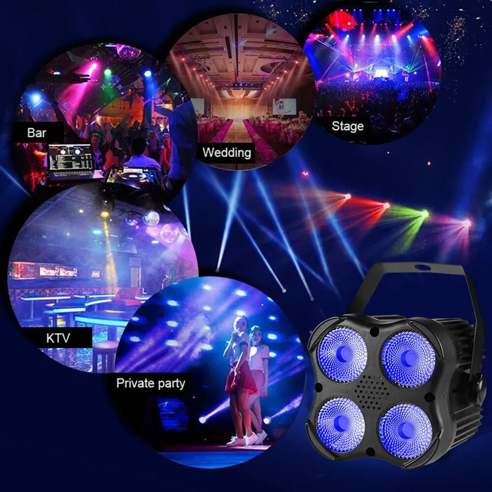 LED Stage Par Light 4IN1 RGBW Stage Lights Wedding Effect Lamp Flat Par Light Professional For Party KTV Disco DJ disco light