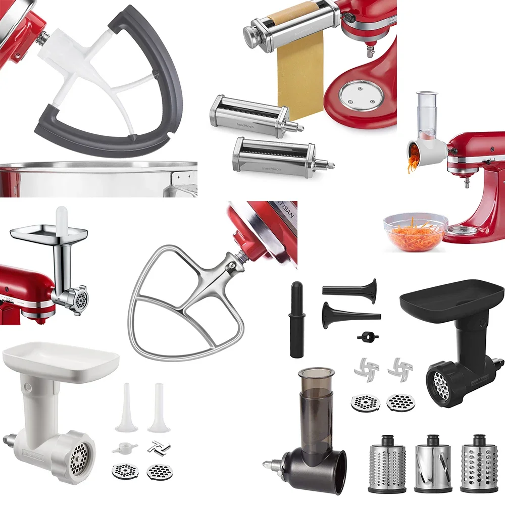 Kitchenaid 4.5qt 5qt 6qt 7qt Stand Mixer Metal Food Grinder Attachment Slicer And Shredder Meat Sausage Stuffer Tubes Chef parts food safety detector vegetable and fruit pesticide residue rapid analysis meat veterinary drug residue heavy metal analysis