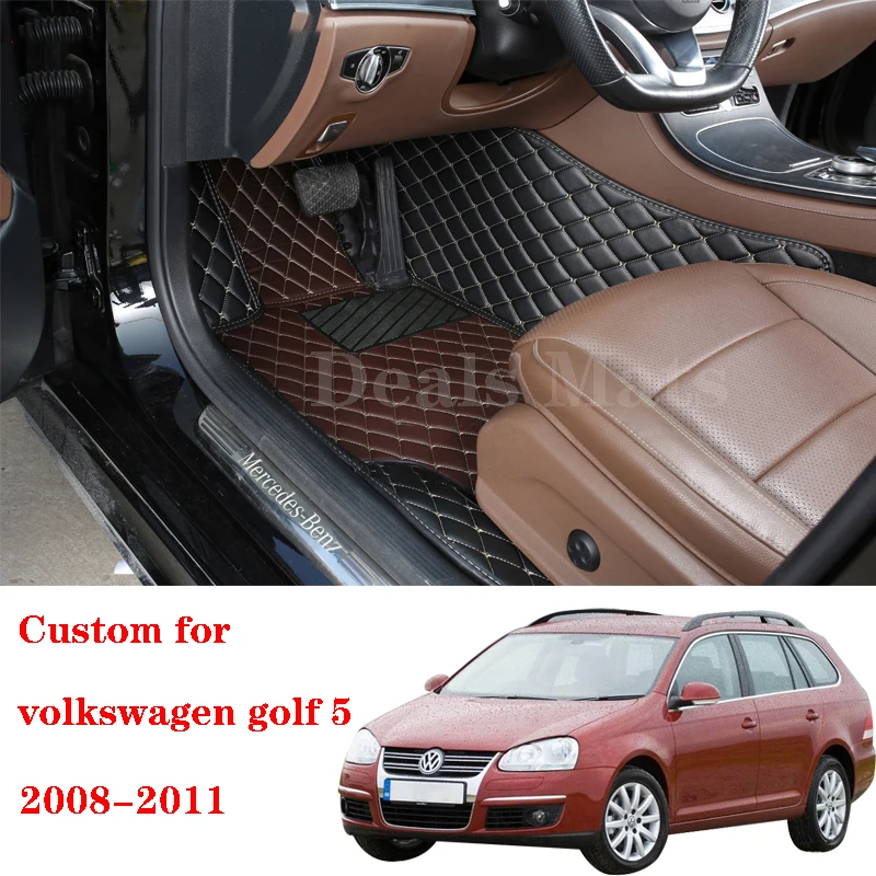 

Автомобильные коврики для Volkswagen Golf 5 2008 2009 2010 2011, водонепроницаемые коврики для салона под заказ, автомобильные накладки на ножки, аксессуары