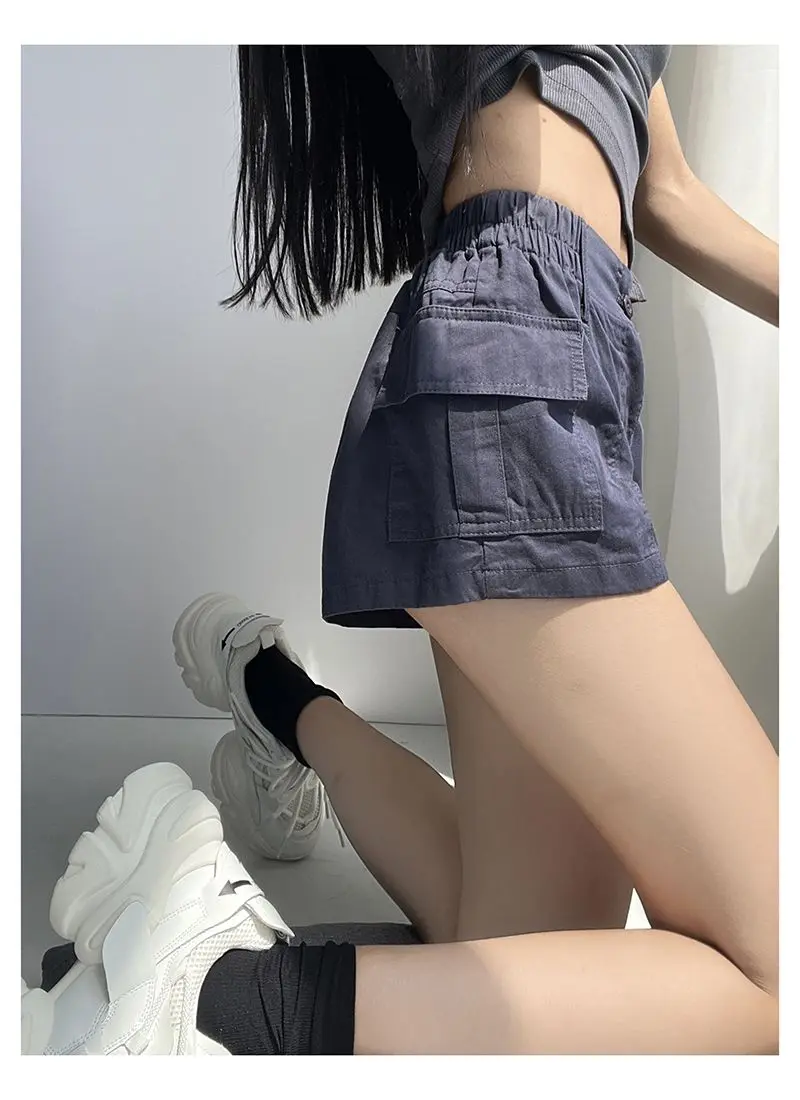 شورت كارغو مثير عتيق مع جيوب 6