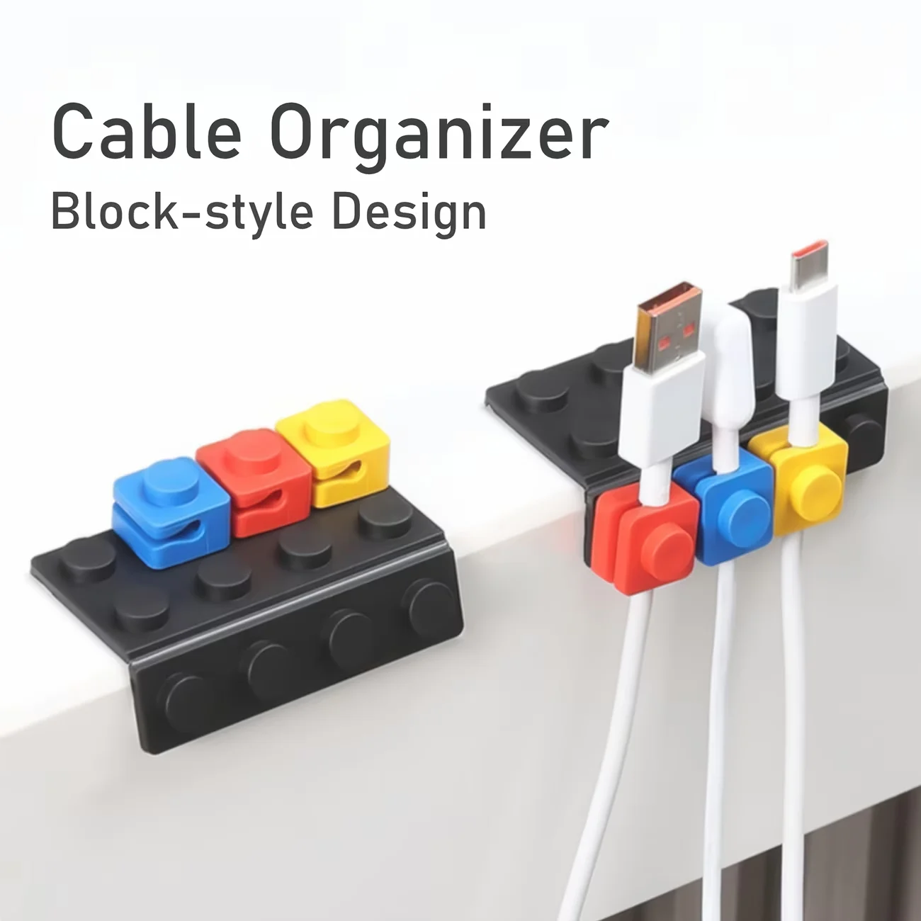 Modular Cable Organizer Set - DIY Splicing Wire Management & Storage Solution for Home and Office Desktops