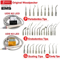 Woodpecker Dental Ultrasonic Scaler Piezo Build In UDS N2/N3 Scaler Tips For Teeth Scaling Endodontics Periodontics Fit EMS 1