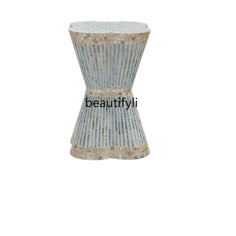 

Light Luxury Shell Sofa Side Table Simple round Table Living Room Corner Table Coffee Table Decoration Small Coffee Table