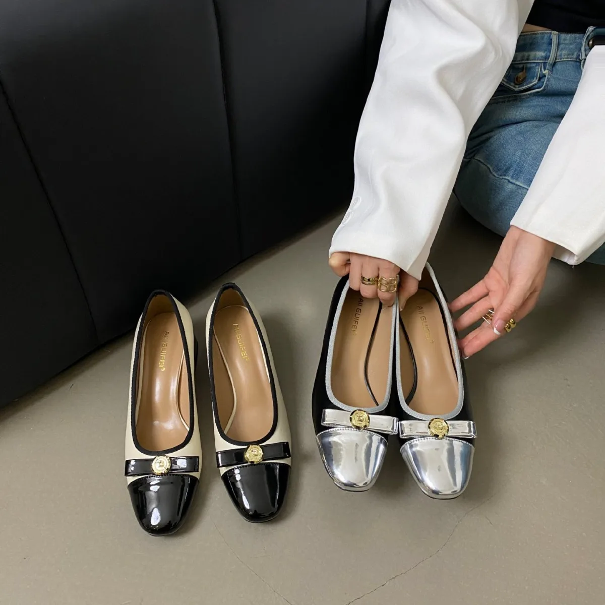 

Summer Shoes Ladies Female Footwear Bow-Knot Shallow Mouth Round Toe 2023 Fashion Women's Comfortable Dress Butterfly New Modis