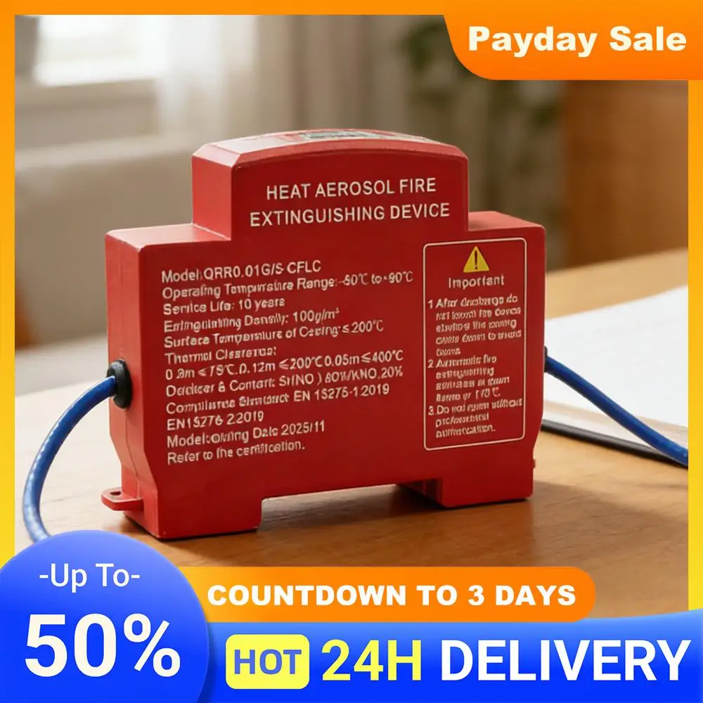 DIN Rail Retardant Device Automatic Fire Extinguishing Device Heat Aerosol Fire Extinguishers For Distribution Box/Cabinet
