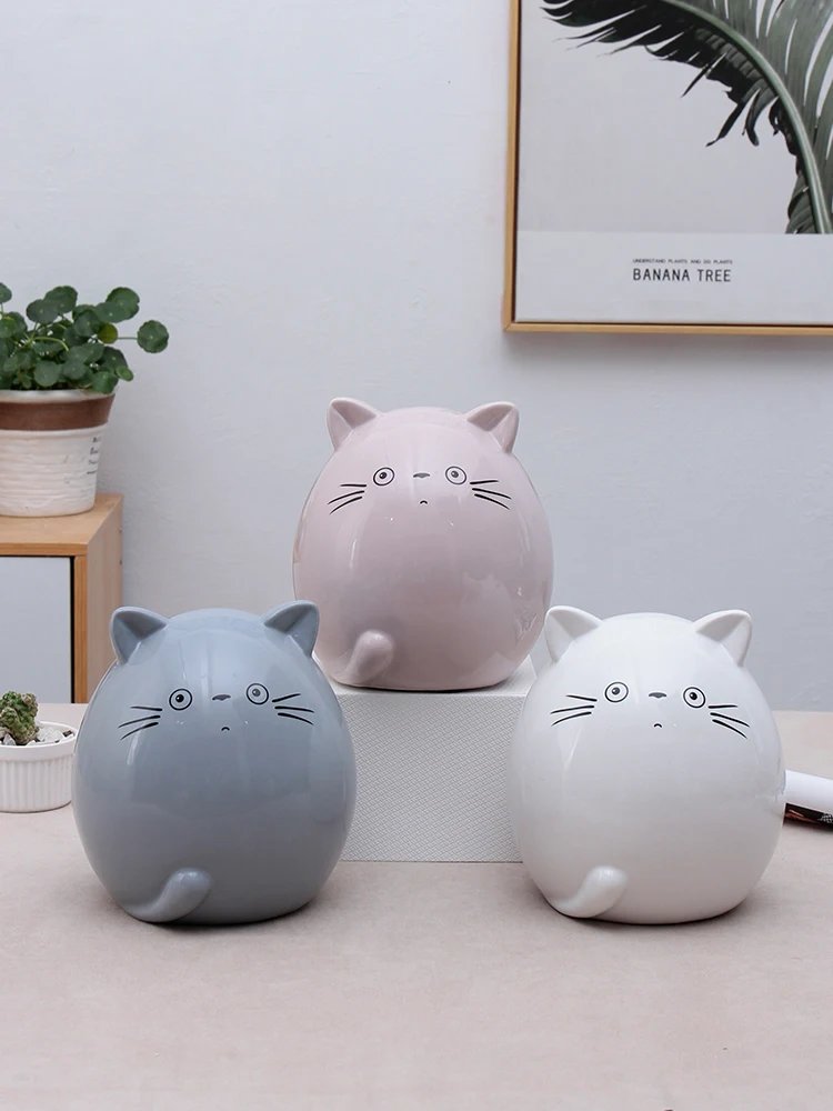 

Secret Coin Money Box Adult Children Toy Large Ceramic Piggy Bank Hidden Storage Papper Money Ornament Hucha Home Decoration