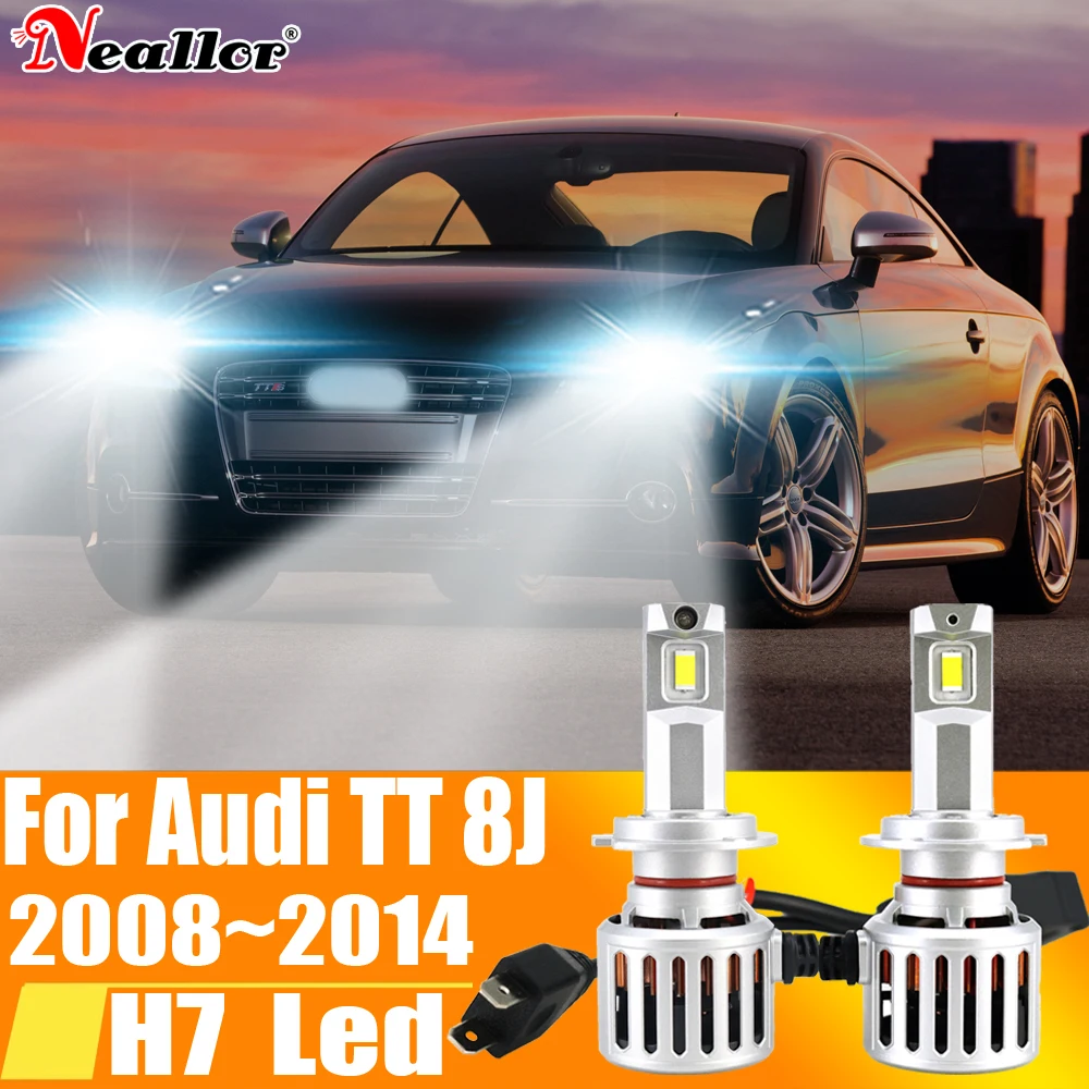 

2 шт., Автомобильные светодиодные лампы H7 12 В 55 Вт для Audi TT 8J 6000 ~ 2008 Q3