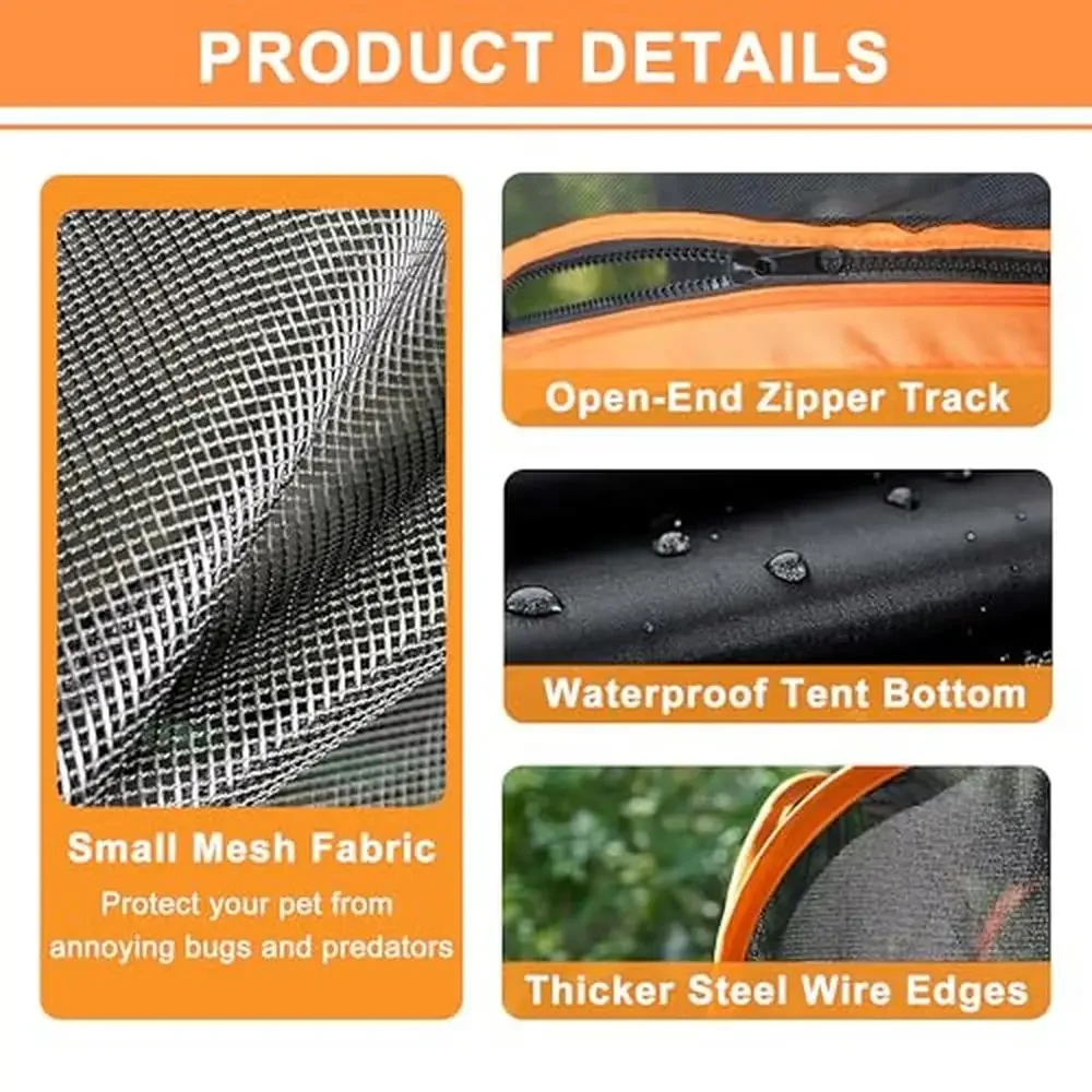 Portable Cat Playpen Outdoor Enclosure Tunnel Tent Kit