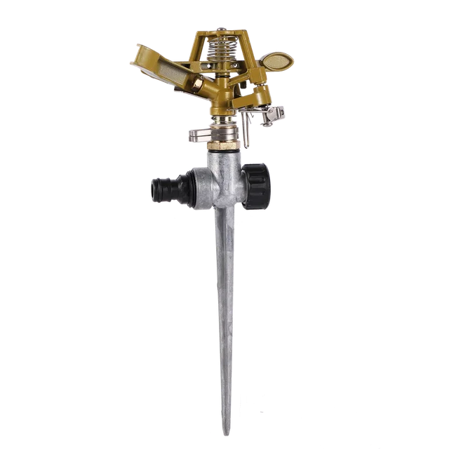 Garden Rotating Rocker Impact Sprinkler 1/2" Male Thread Adjustable Brass Lawn Field Watering Adjustable Nozzle Irrigation Tools 4