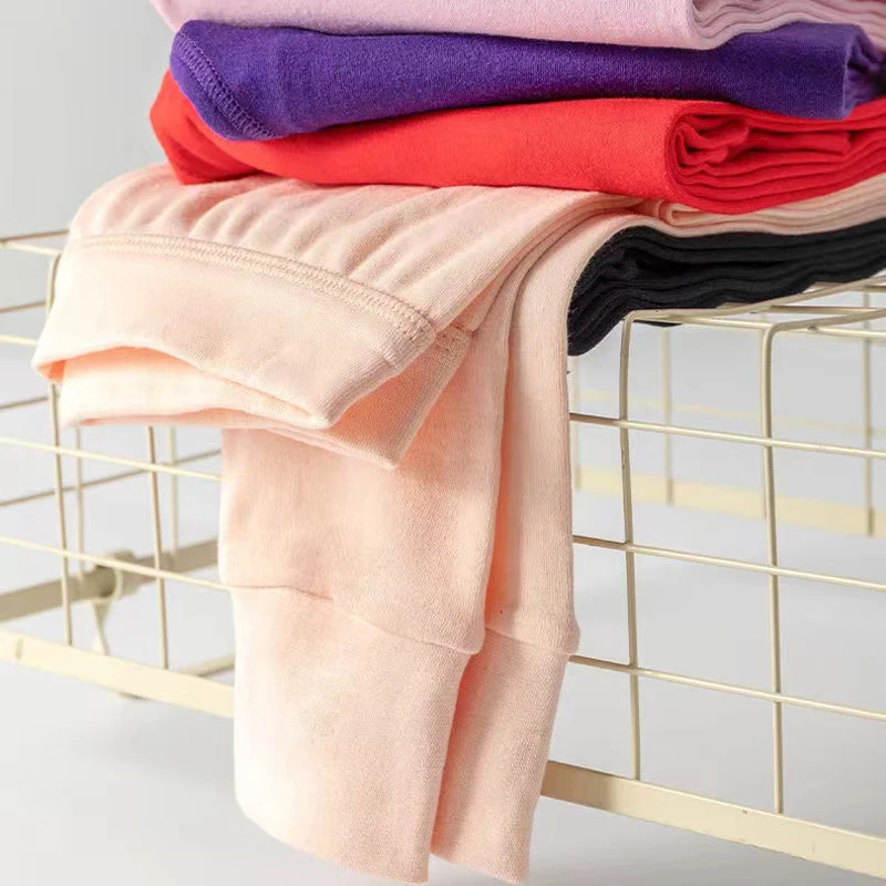 2PCS Autumn Winter 100% Cotton Thin Thermal Underwear Set Long Sleeve O-Neck Bottoming Long Johns Warm Lingerie Intimate Pajamas