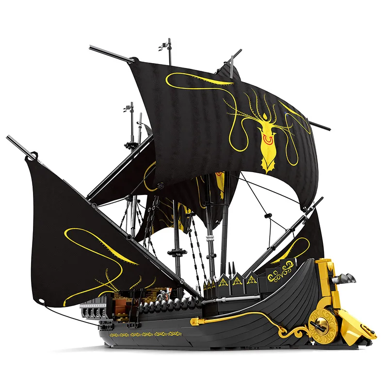 In Magazzino Moc Creatività Nave Pirata Nave Silenziosa Blocchi Di Costruzione Mattoni Assemblaggio Modello Giocattoli Per Bambini Set Regalo Di Compl