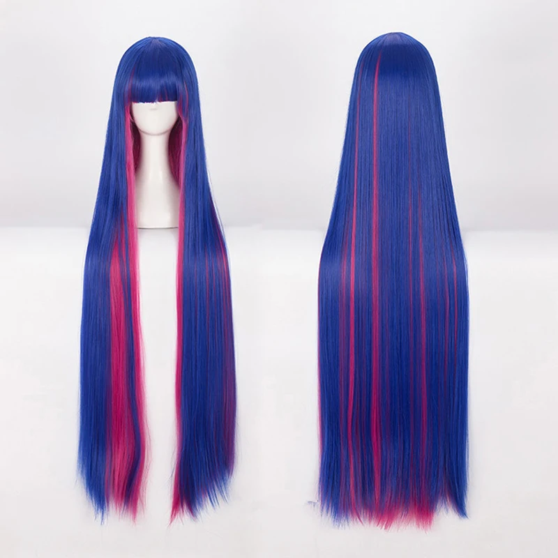 

Чулки и трусики с подвязками чулки анархий косплей парик 100 см длинный смешанный синий розовый термостойкий синтетический парик + шапочка для парика