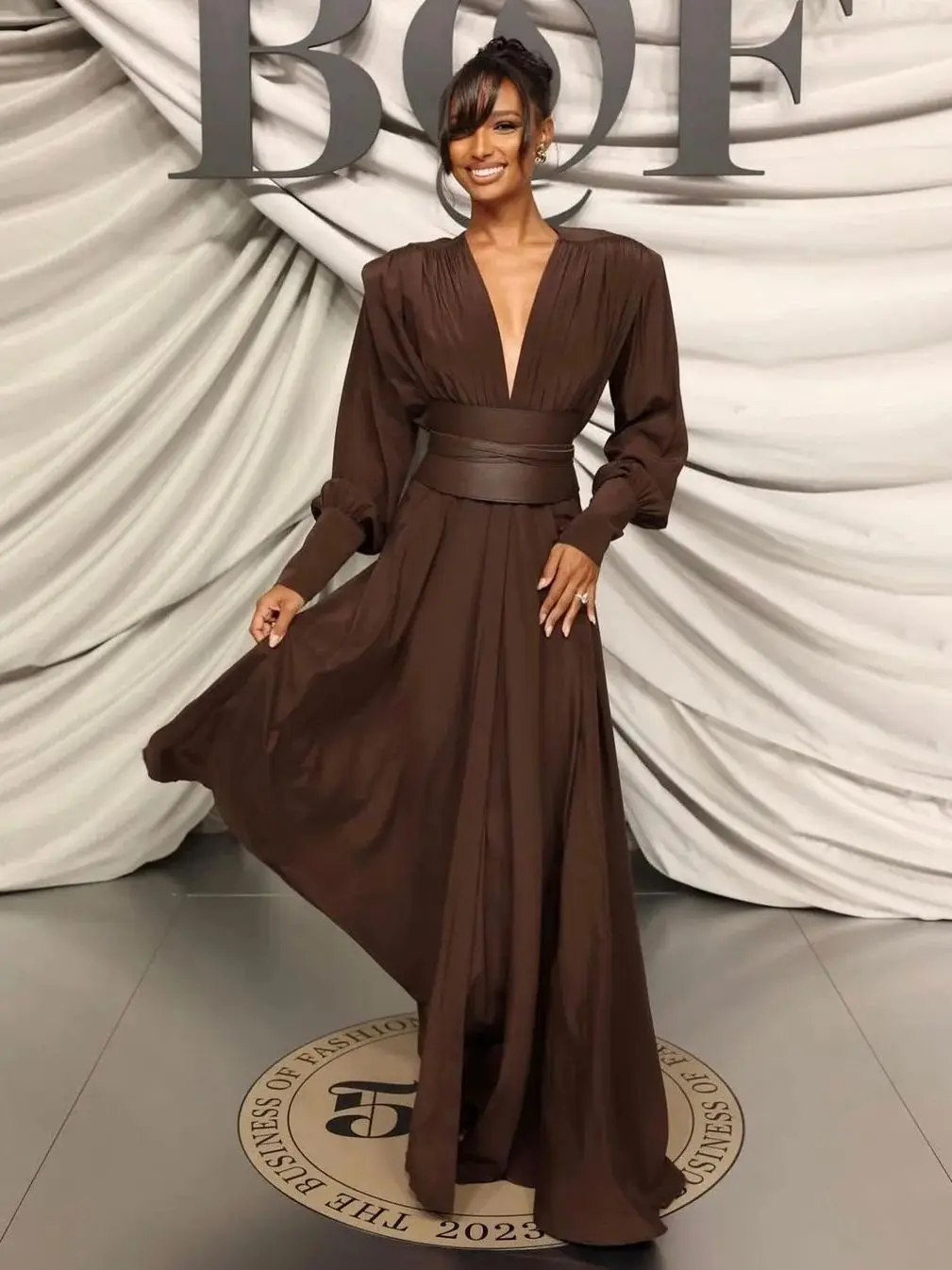 green emerald velvet dress Chic A-line Straps Ankle-length Unique Brown Prom Dresses Evening Dres main image 0