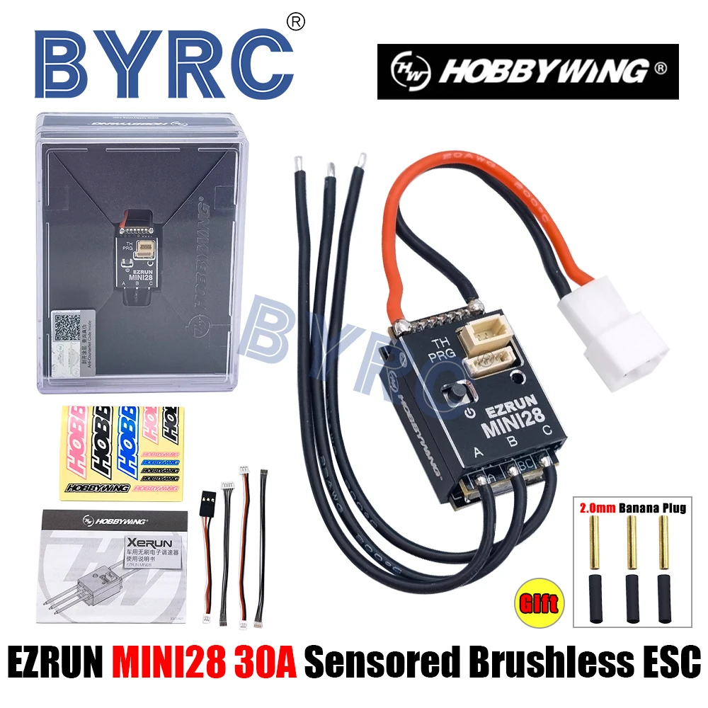 HobbyWing-EZRUN-MINI28-30A-Sensored-Brushless-ESC-2S-Lipo-Bec-6V-7-4V ...