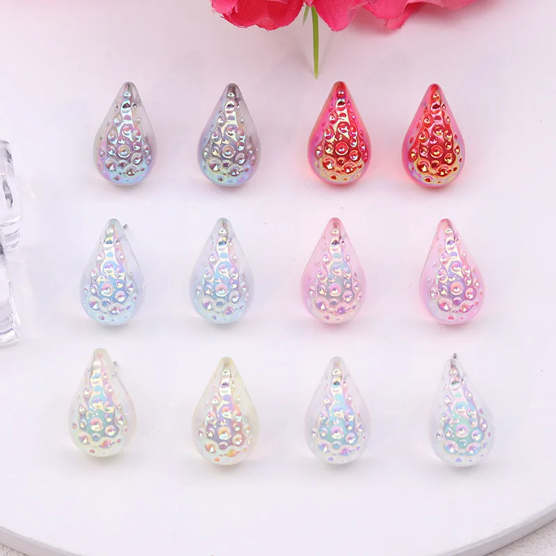 

Красочные стереоскопические серьги-гвоздики в форме капли воды для женщин и девушек, Новые Модные Простые индивидуальные акриловые серьги с геометрическим рисунком