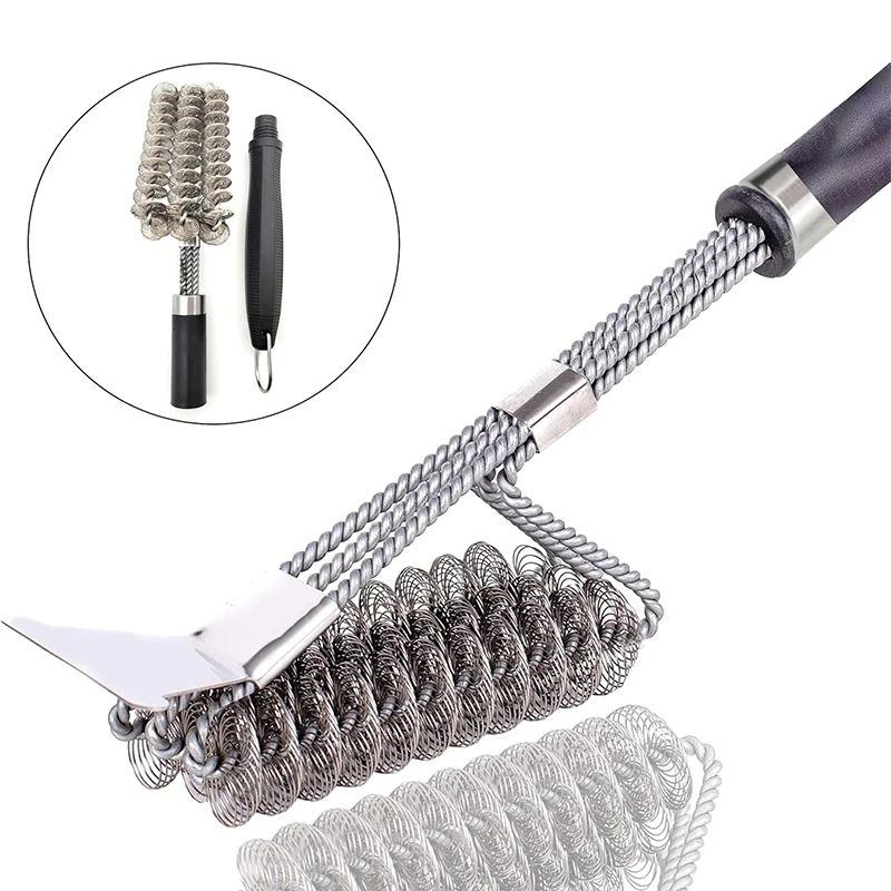 Stainless Steel BBQ Grill Cleaning Brush 1