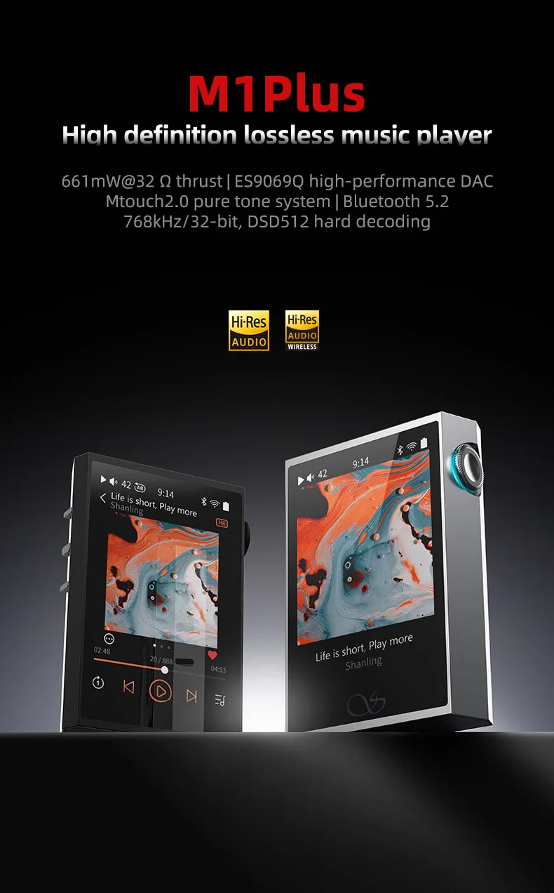 SHANLING M1 PLUS Protable Music Player MP3 ES9069Q DAC Chip WiFi