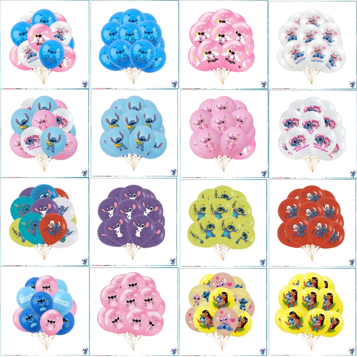 

36/24/12 Pcs Disney Lilo and Stitch Latex Balloon Birthday Party Decoration Globlos Baby Shower Kids Favors For Party Supplies