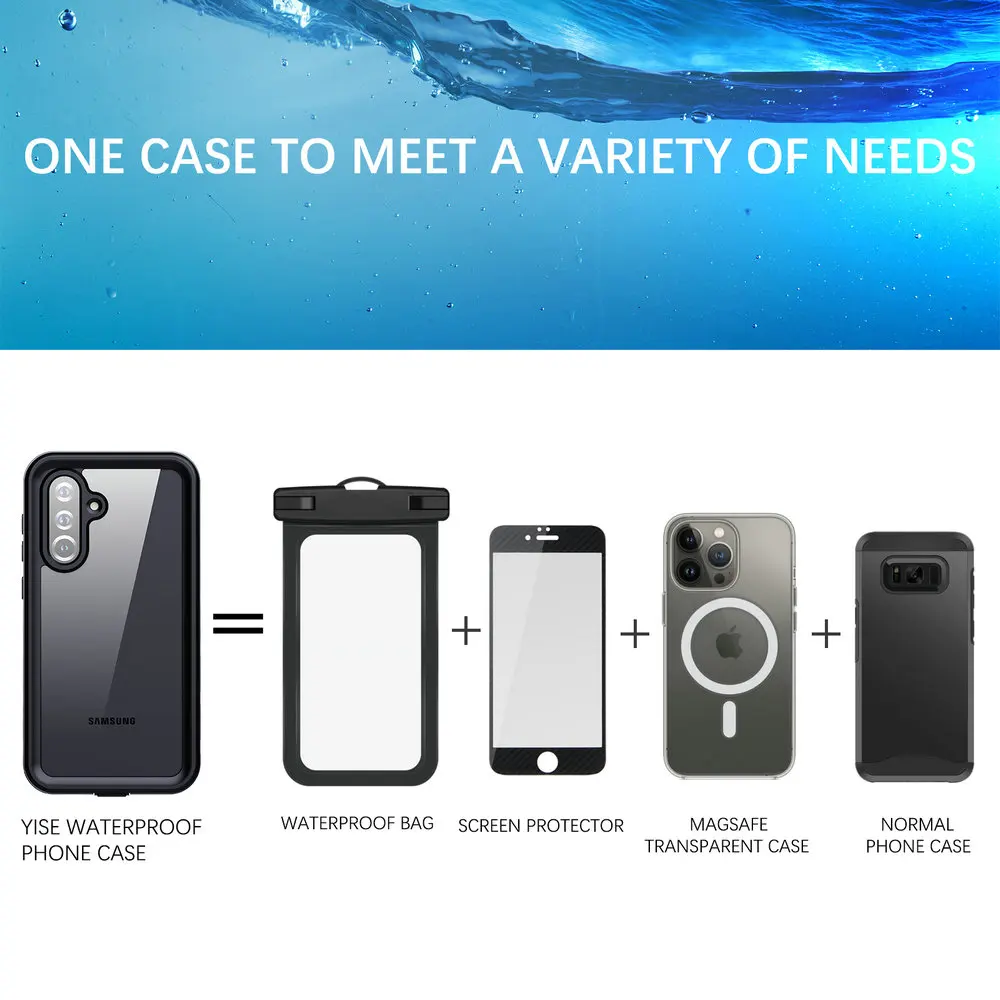 Waterproof 360° Protective Seal Case - IP68 Rated