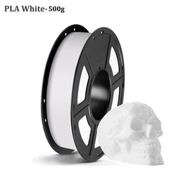 Premium PLA 3D Printer Filament - 1.75mm, High Precision, Multiple Color Options (PLA White 500g)