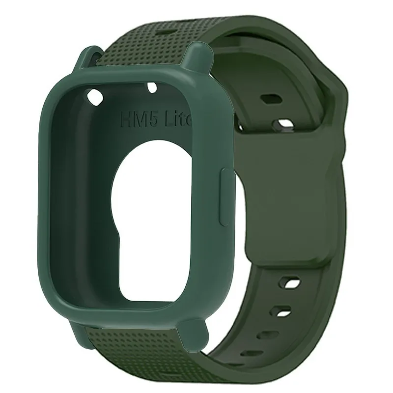 Silicone Protective Case + Strap for Smart Watch - Replacement Bracelet Belt Cover