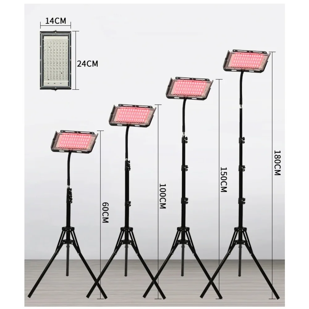 Infrared therapy lamp 96 LEDs red light 660nm &850nm with stand for muscle joint pain relief facial skin care