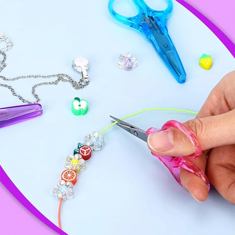 Kids Scissors Paper Cutting Scissors with Cap Sharp with Safe Cover Stainless Steel Mini Sewing Knitting Crafting Tool sewing scissors craft scissors paper scissors