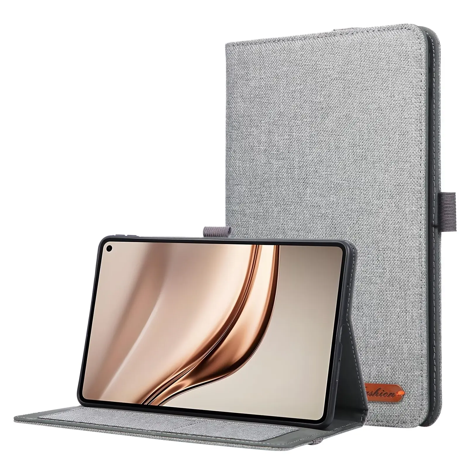 Denim Fabric Flip Stand Tablet Case with TPU Soft Back Cover
