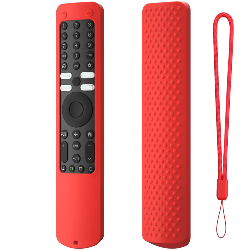 Silicone Remote Case Silicone Remote Cover Silicone Remote Sleeve Remote Controller Cover Silicone Case Protector Silicone Case Protective Cover For Xiaomi XMRM-ML Remote Control Cover Protector With Lanyard Remote Accessories