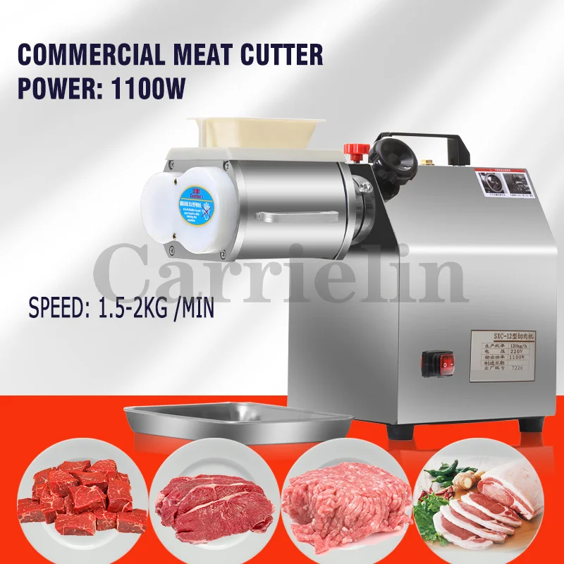 

Automatic 1100W Meat Cutter Slicer Grinder Machine Stainless steel Electric Meat Chopper Mincer Slicing Machines