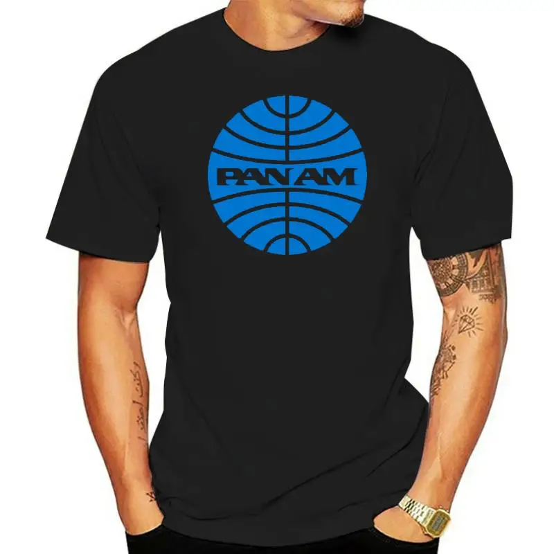 Футболка Z0480 Pan Am Vintage Airlines Flight Usa America New York Fun Cool Ggg24 Design Style Fashion с коротким рукавом |