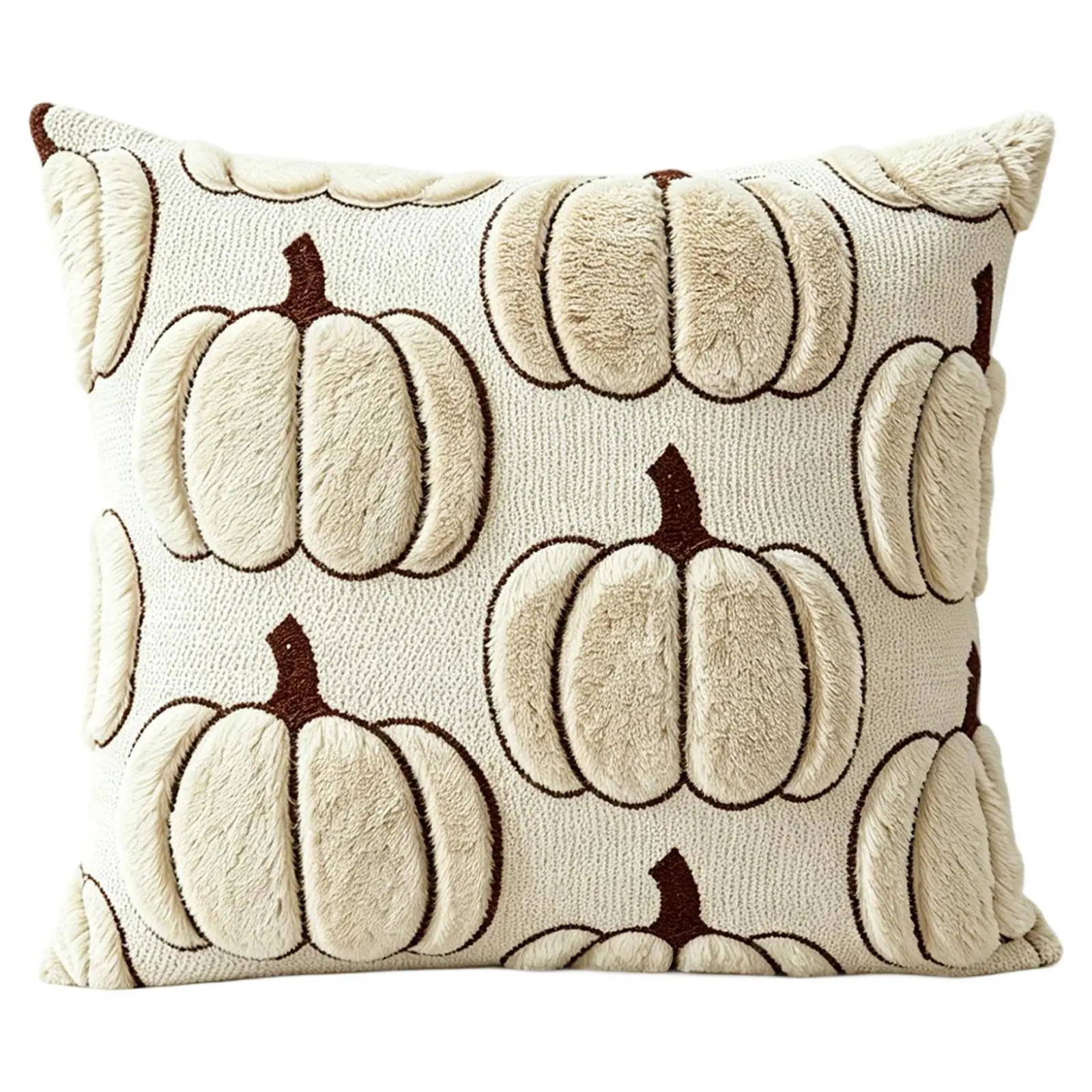 Halloween Plush Throw Pillow Cover, 45x45cm Decorative Cushion