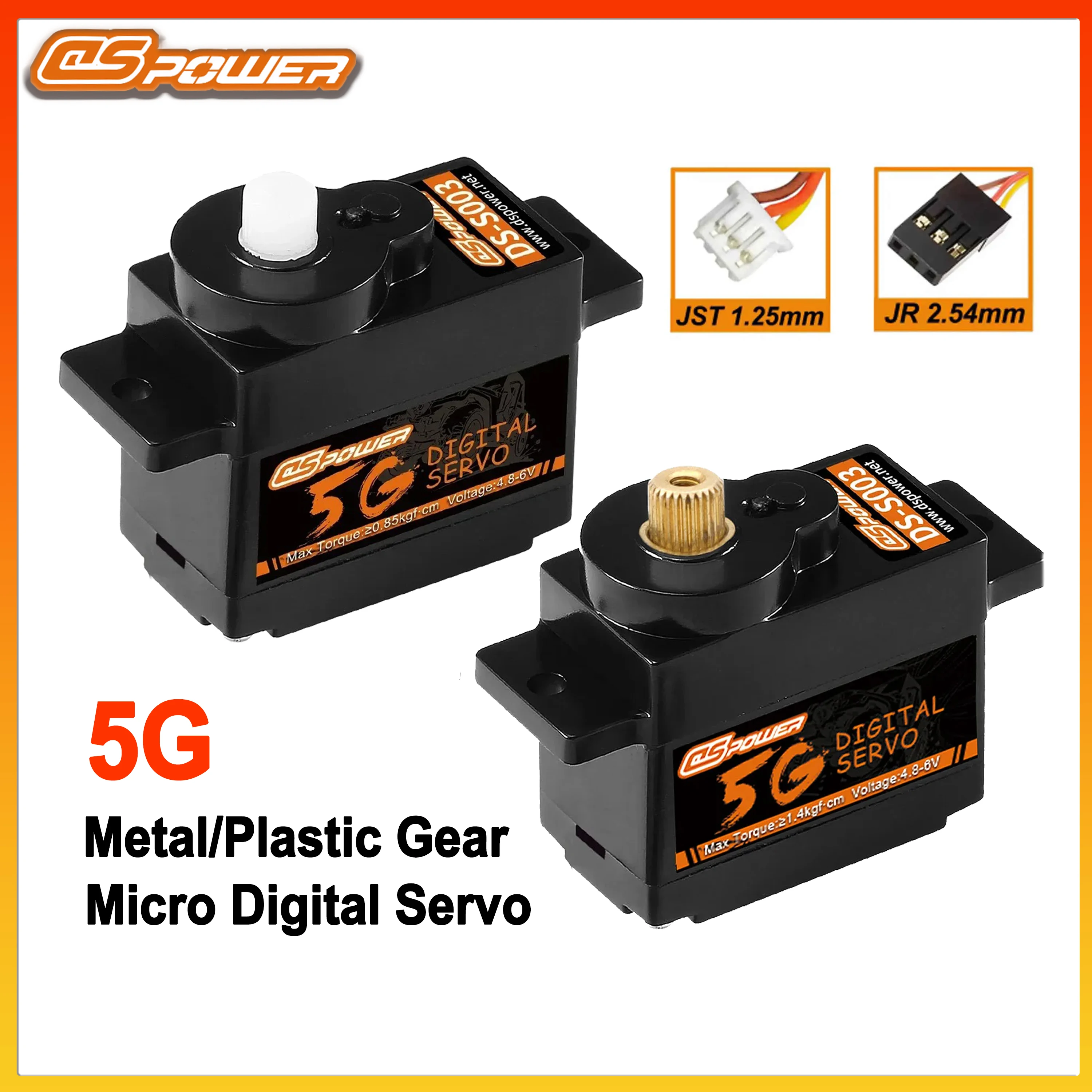 DSpower 5G Metall/Kunststoff Getriebe JR/JST Stecker Micro Digital Servo für 1/28 RC Auto Flugzeug Starrflügel WLtoys K969 K989 K999 Spielzeug Teile