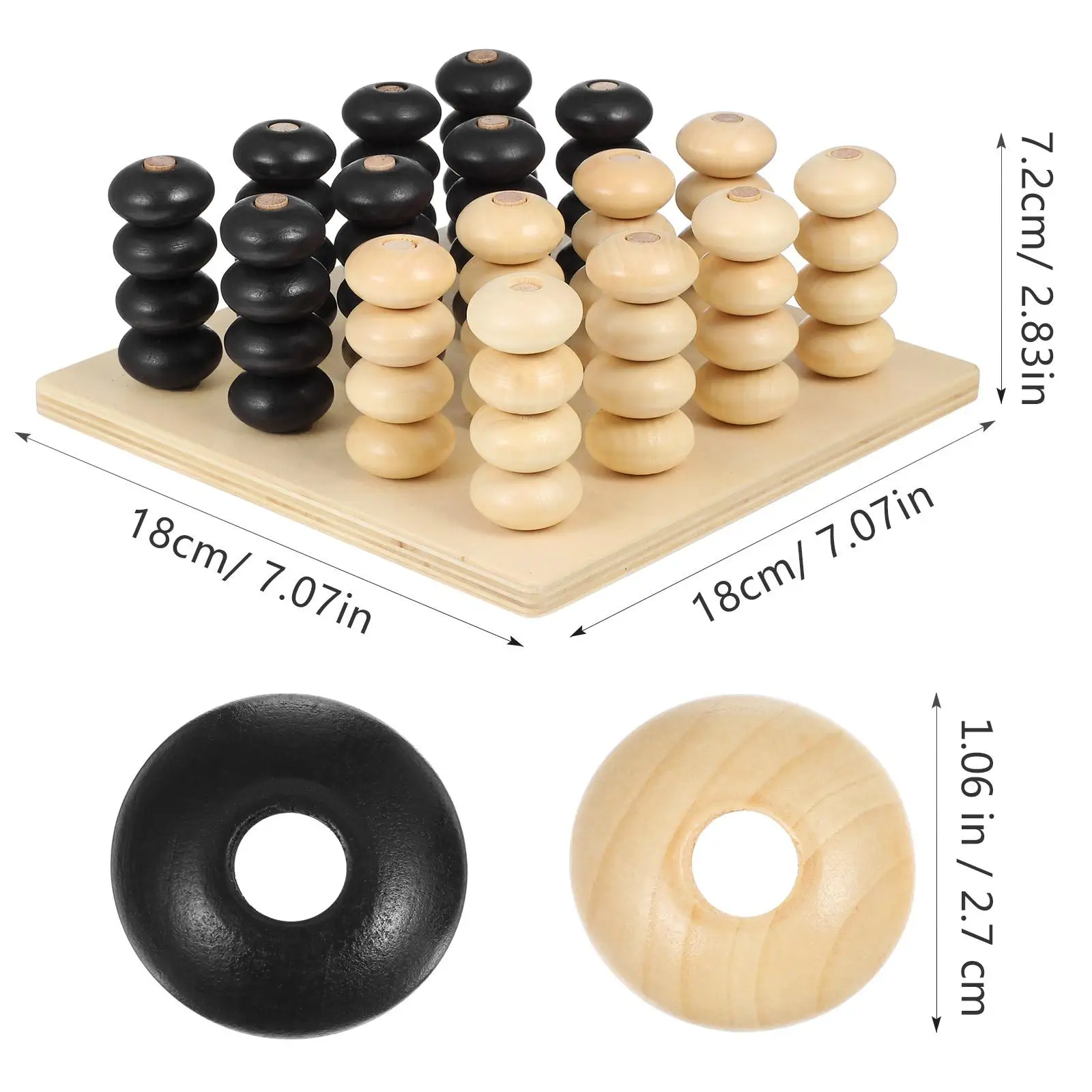 Sizi Chess Toys Interactive Board Game Fold Brain Teaser Educational Bamboo Kids