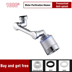 Advanced 15-Stage Water Purifying Shower Filter for Hard Water and Chlorine Removal (1080 Swivel)