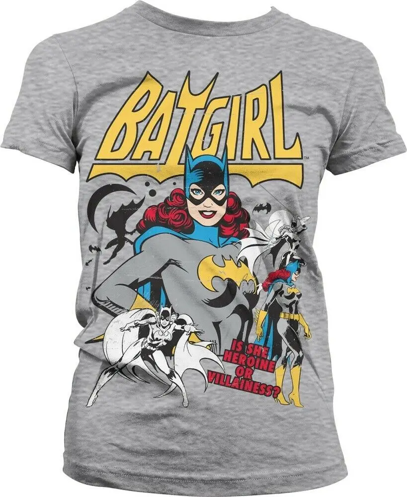 Batgirl Hero O Cattivo Girly Tea T-Shirt Grigio Melange Da Donna