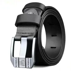 Elegant Genuine Leather Belt - Premium Quality - 115CM (JEEK - black)
