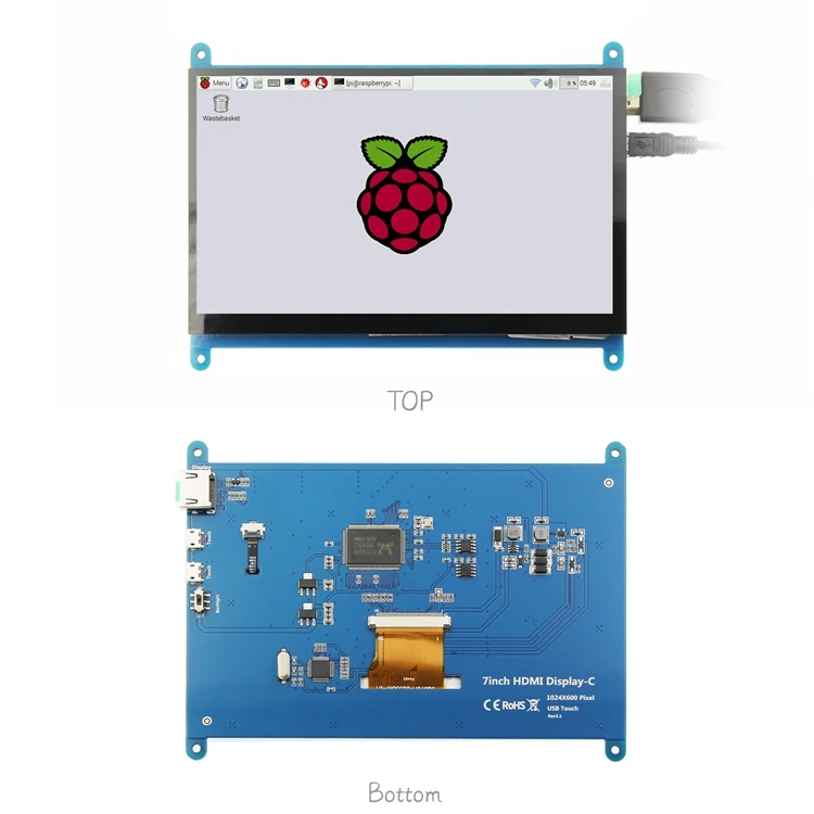   3 B ġ ũ LCD ÷, IPS  ġ ũ, DIY , HD ÷, 7 ġ, 1024x600, 7.0 ġ