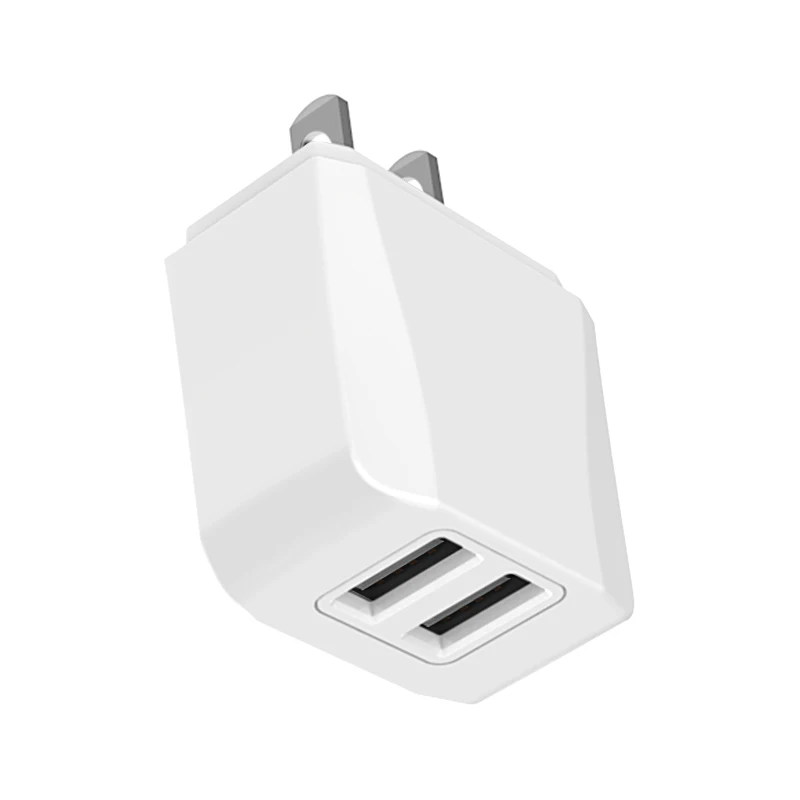 

100pcs wall charger dual usb port USB adapter wall US plug wall adaptor 5V 2.1A travel phone charge